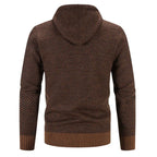 Herrhoodie med dragkedja och huva