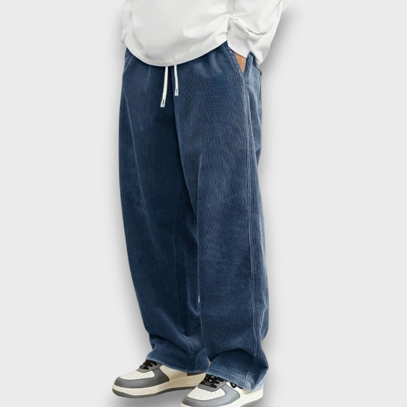 Herrjoggers med dragsko och avslappnad passform