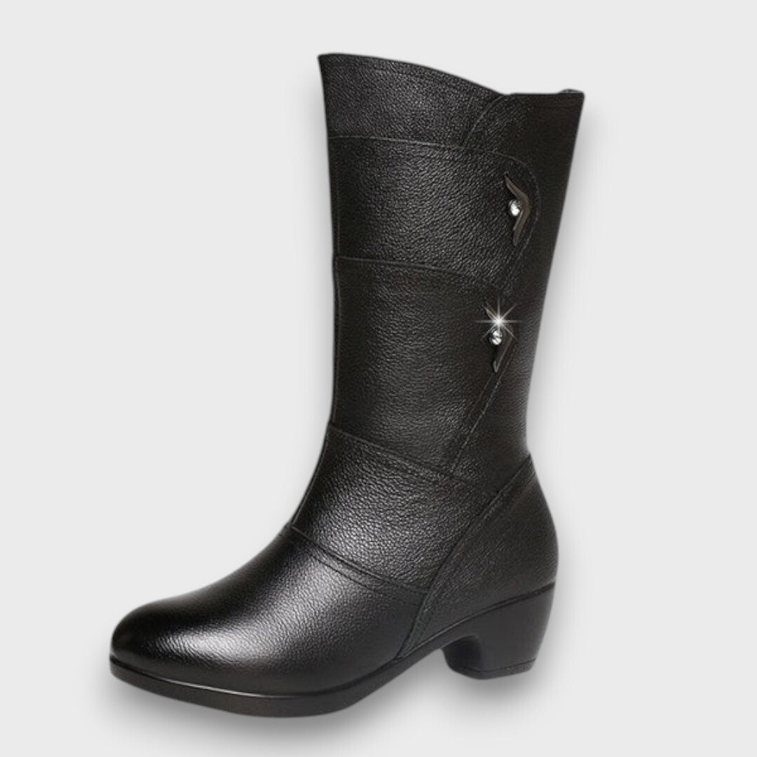 Damboots med mellanhögt skaft och dekorativ detalj