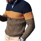 Herrtröja med struktur och halvkrage