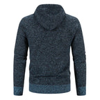 Herrhoodie med dragkedja och huva