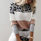 Damtröja med mönstrad överdel och paneler