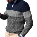 Herrtröja med struktur och halvkrage