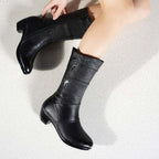 Damboots med mellanhögt skaft och dekorativ detalj