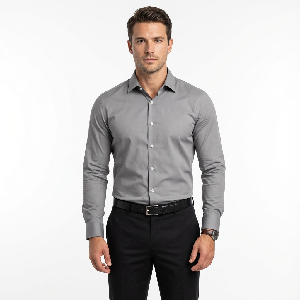 Andningsbar Långärmad Skjorta för Herr