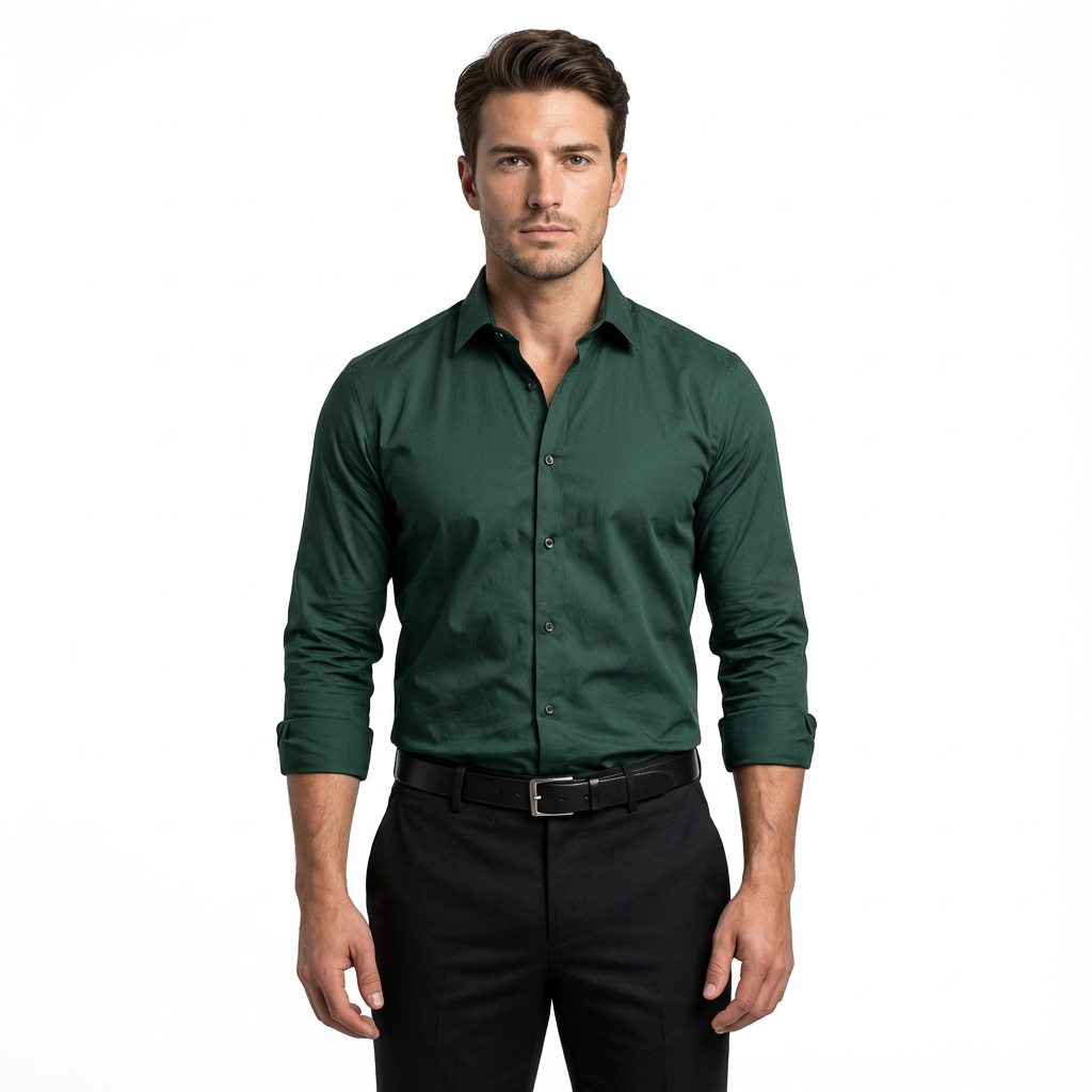 Andningsbar Långärmad Skjorta för Herr