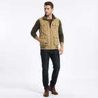 Stickad Västen med Knäppning Fram för Herr