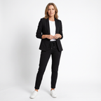 Blazer- och byxset för dam med avsmalnande passform