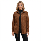 Corduroyjacka för dam med fickor