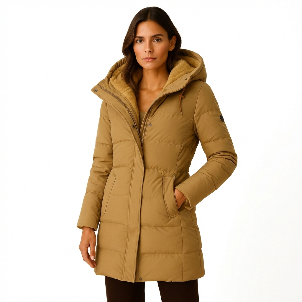 Dam Vadderad Pufferjacka | Lång