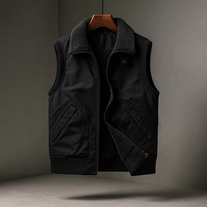 Herr Ärmlös Västsjacka med Dragkedja