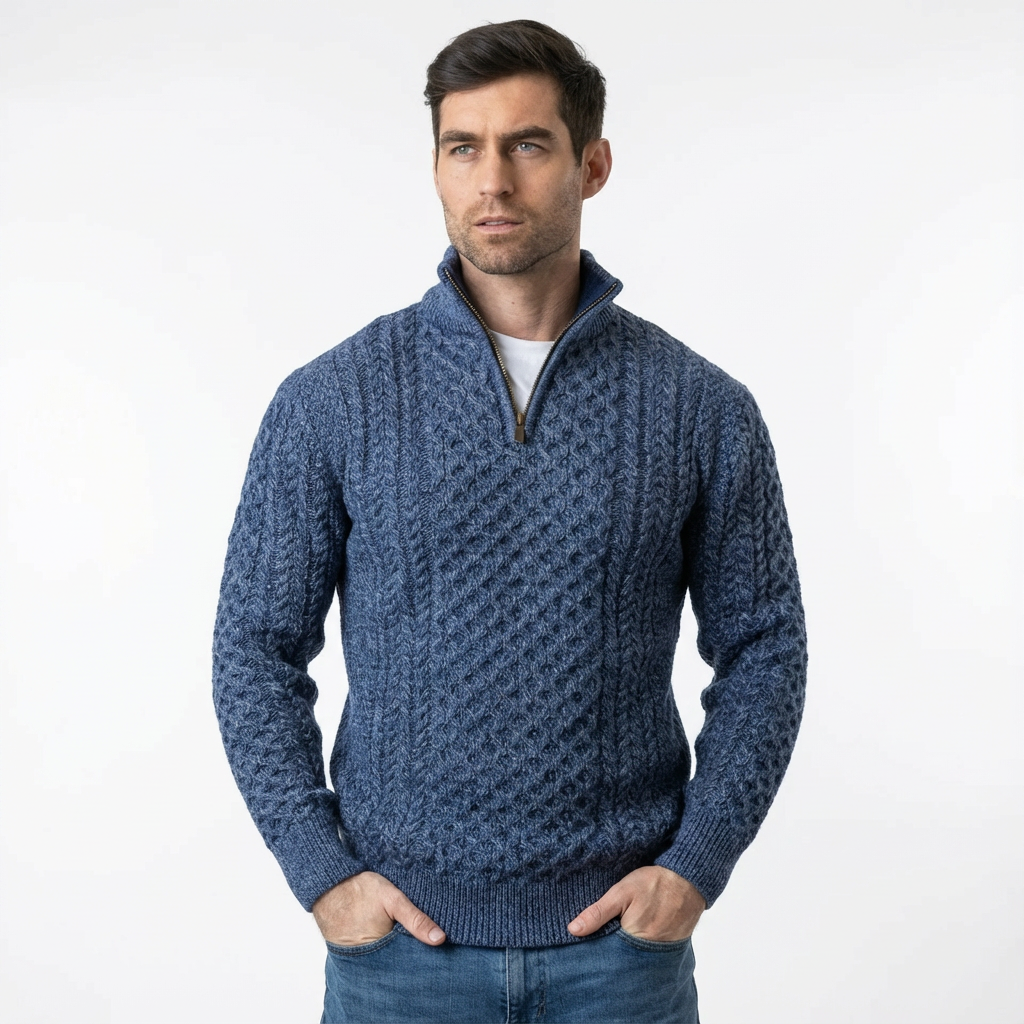 Herr Casual Tröja med Halvdragkedja | Halvdragkedja