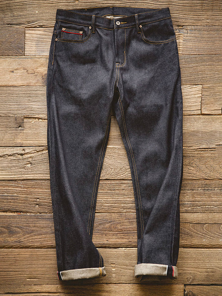 Herr Retroinspirerade Jeans med Rak Passform