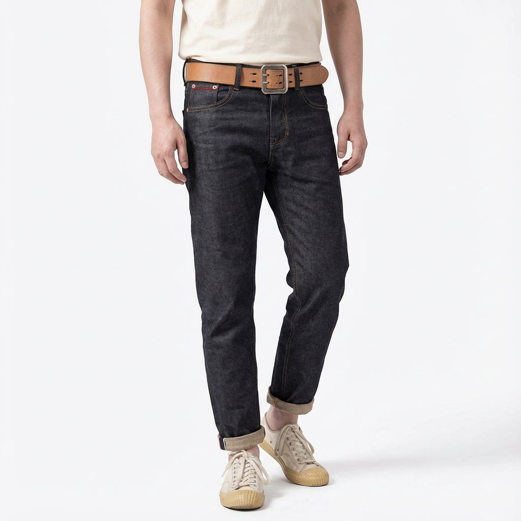 Herr Retroinspirerade Jeans med Rak Passform