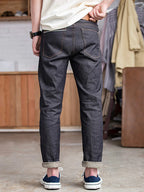 Herr Retroinspirerade Jeans med Rak Passform