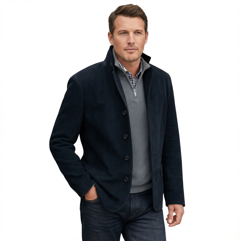 Herr Skräddarsydd Jacka med Knäppning