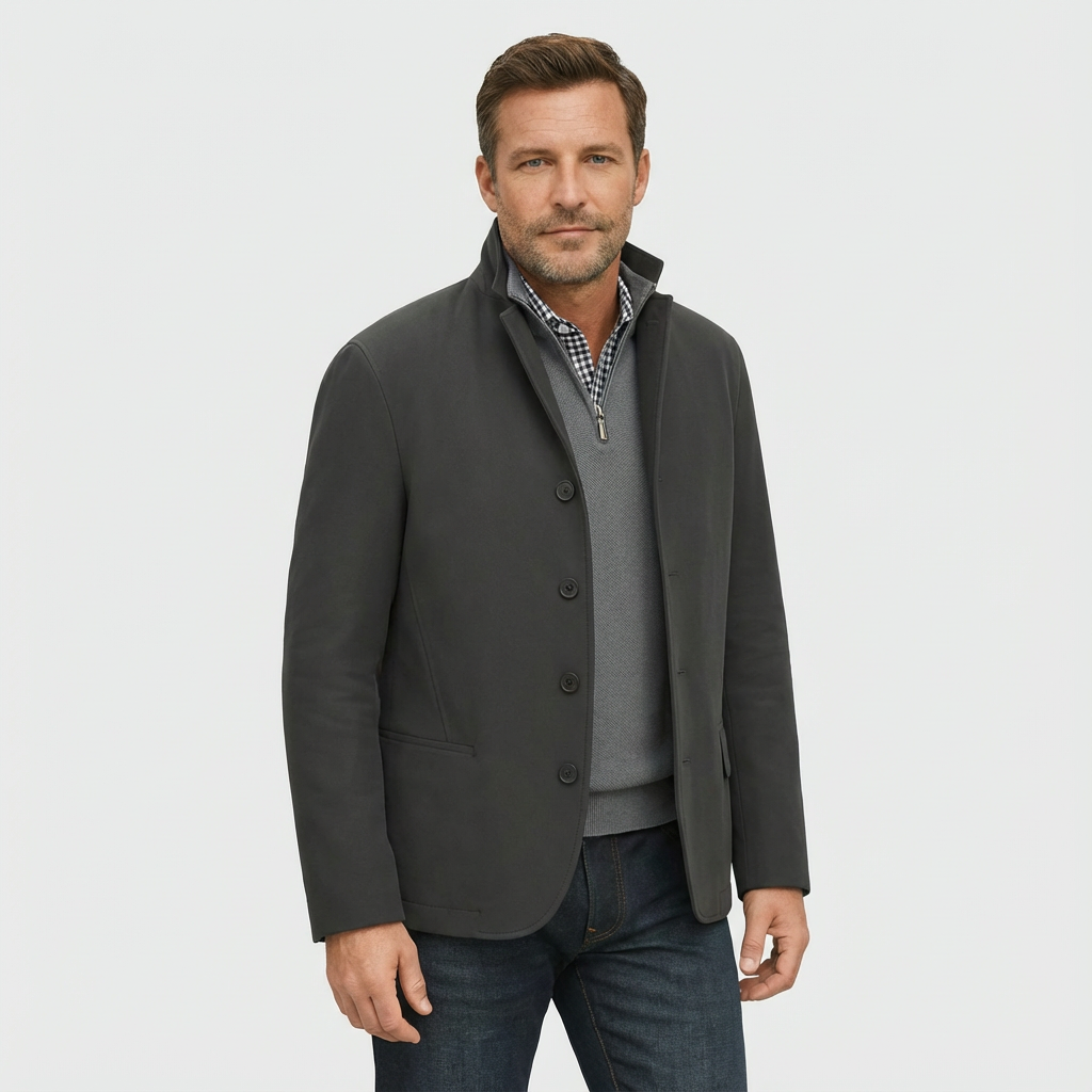 Herr Skräddarsydd Jacka med Knäppning