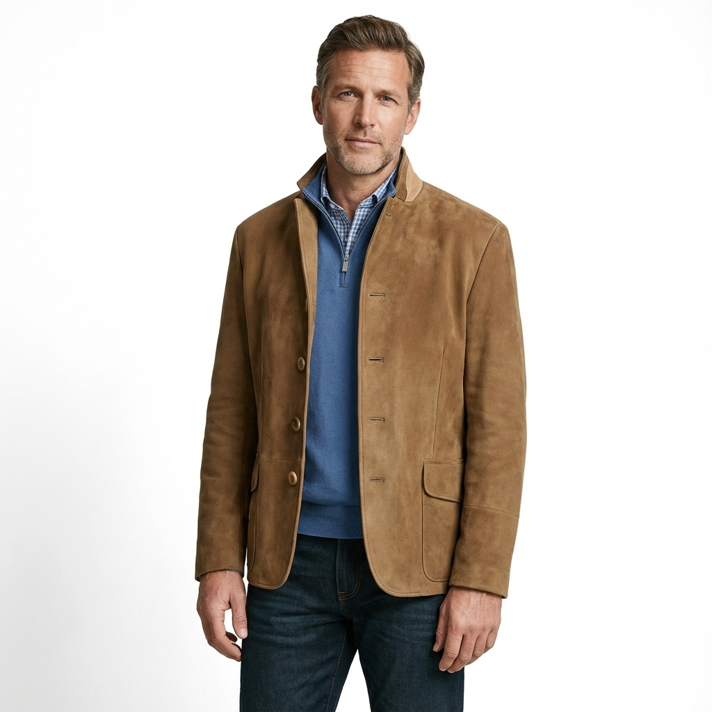 Herr Skräddarsydd Jacka med Knäppning