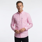 Herrskjorta i slim fit med button-down krage och lång ärm