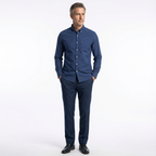 Herrskjorta i slim fit med button-down krage och lång ärm