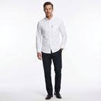 Herrskjorta i slim fit med button-down krage och lång ärm