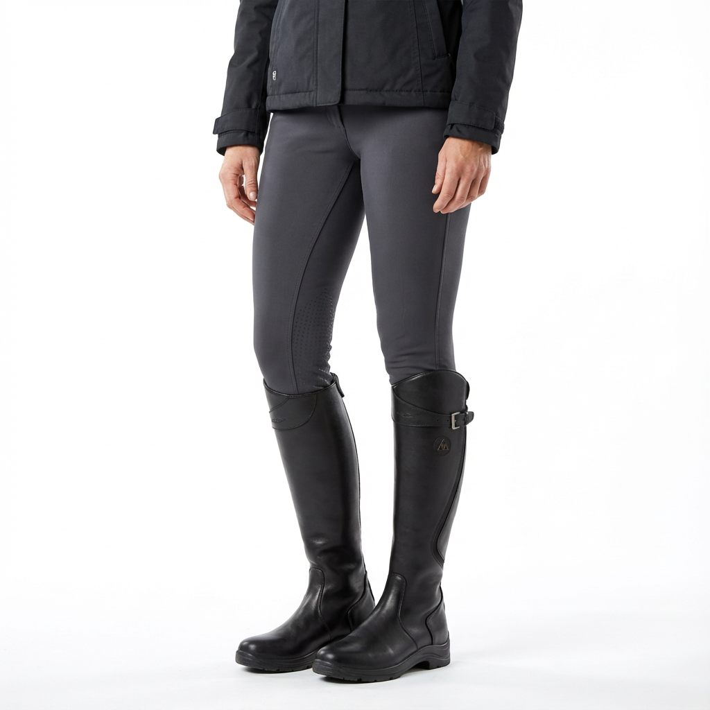 Höga kängor med rem och spänne för dam