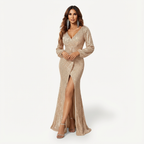 Paljettklänning i maxilängd för dam