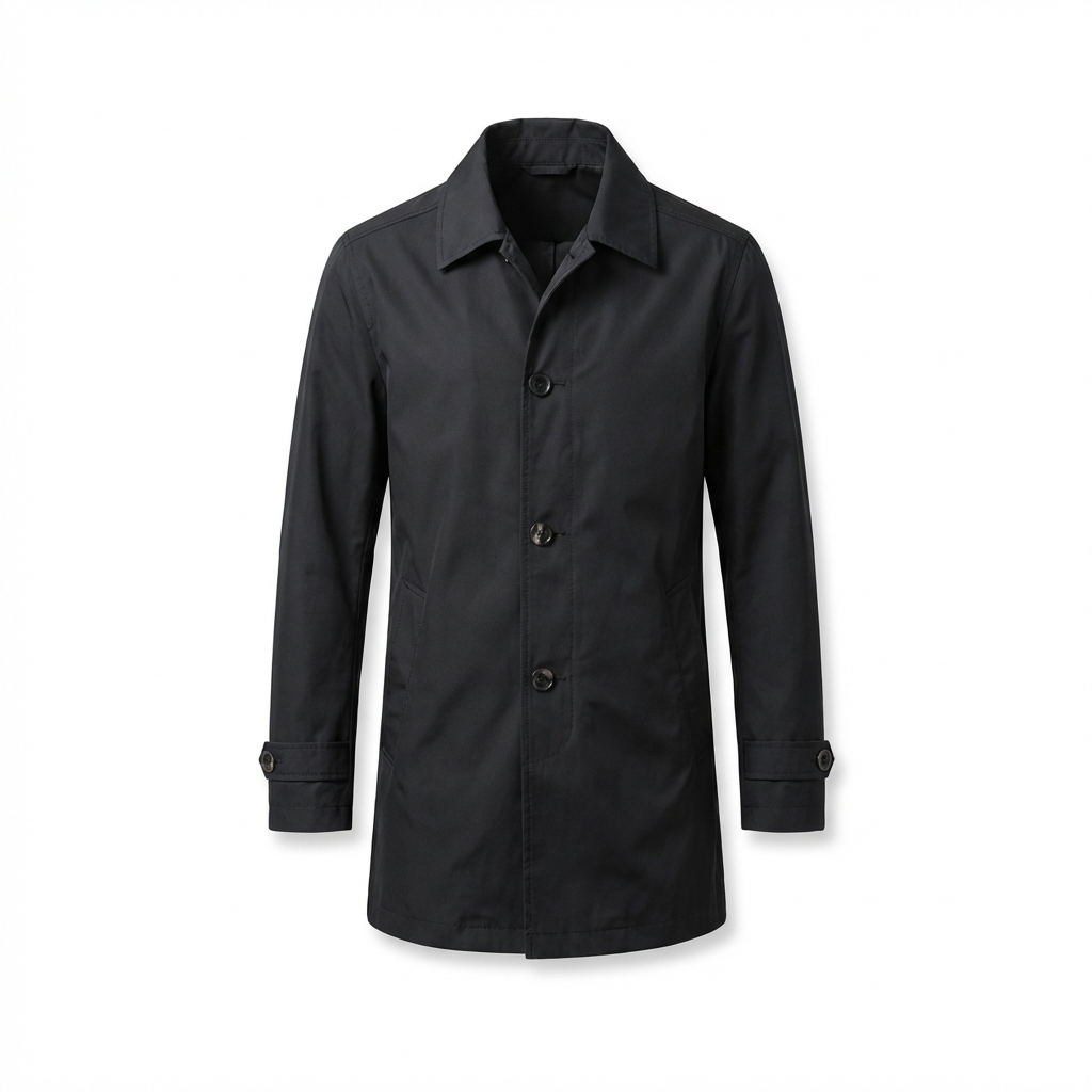 Lätt Herrkappa för Alla Väder med Knäppning