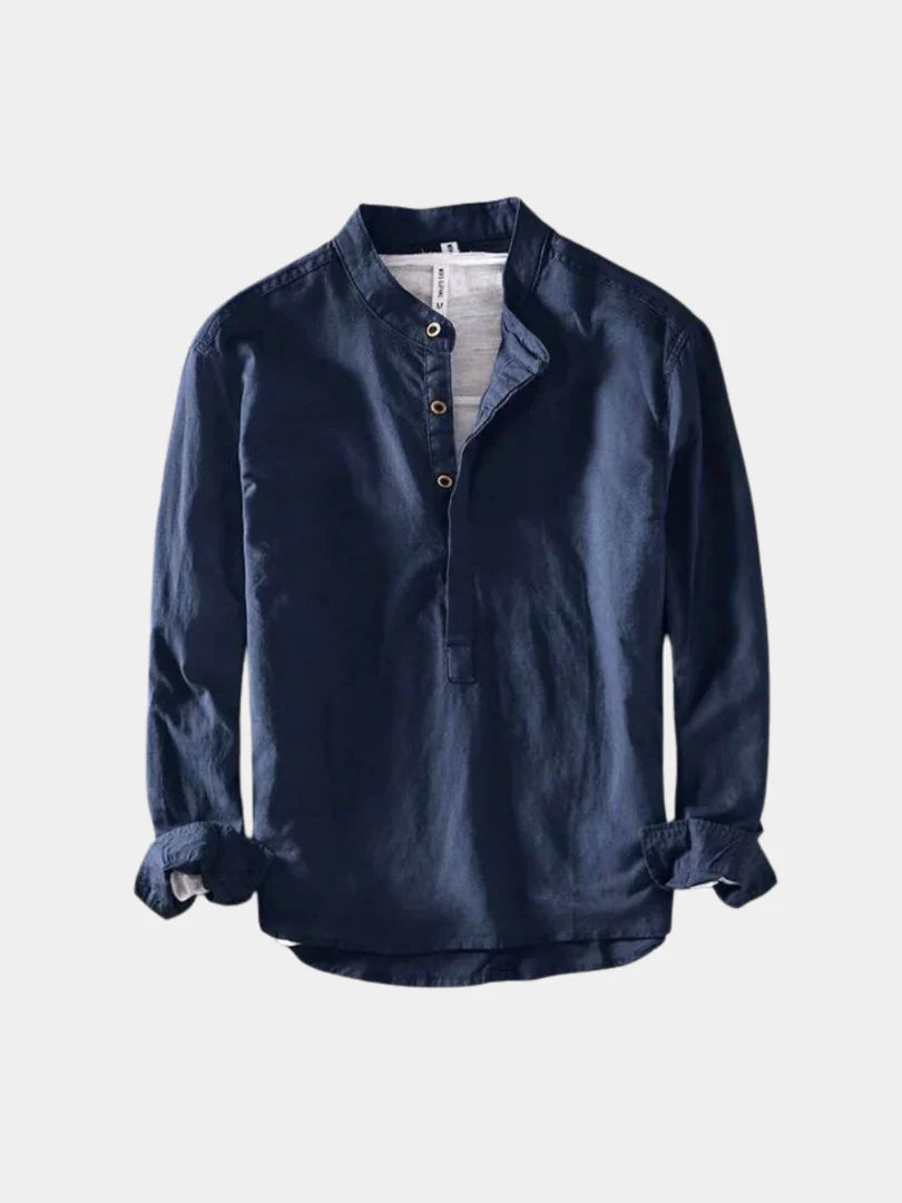 Minimalistisk långärmad skjorta för herr