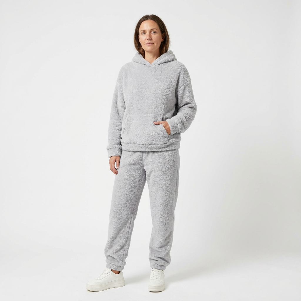 Mysigt stickat loungeset för dam