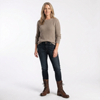 Snörstövlar i mellanhög modell med låg klack för dam