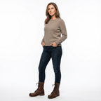 Snörstövlar i mellanhög modell med låg klack för dam