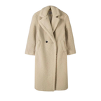 Damkappa med dubbelknäppning och bred krage