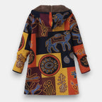 Damparka med blommigt mönster och huva