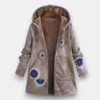 Damparka med blommigt mönster och huva