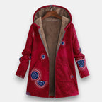 Damparka med blommigt mönster och huva