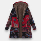 Damparka med blommigt mönster och huva