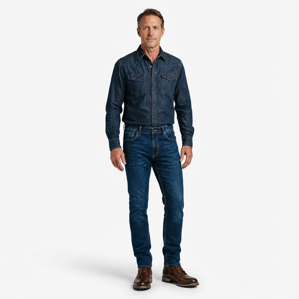 Snörade ankelboots i vintageutförande för herr