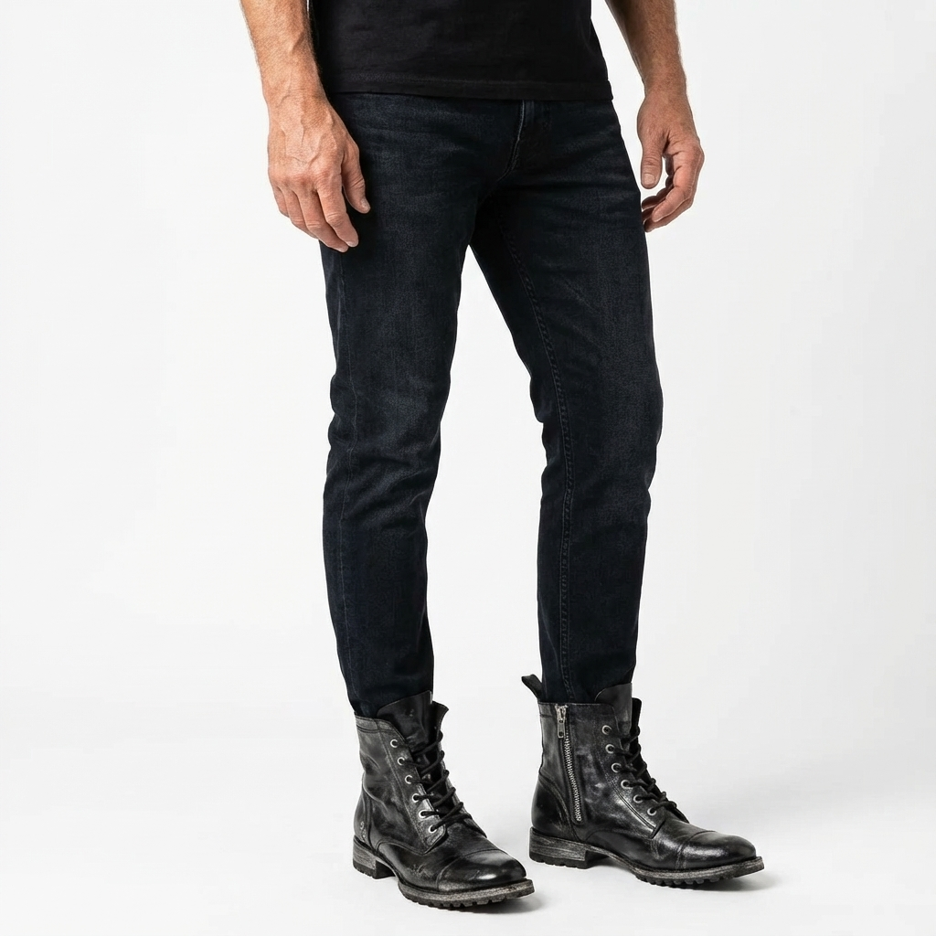 Snörade ankelboots i vintageutförande för herr