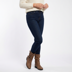 Vinterstövlar i mellanhöjd modell med spänndetaljer för dam