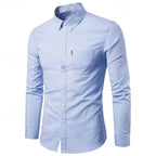 Herrskjorta i slim fit med button-down krage och lång ärm