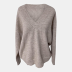 Damtröja med V-ringning och lös passform