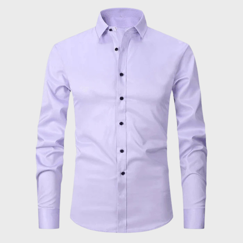 Herrskjorta med långa ärmar och knappar