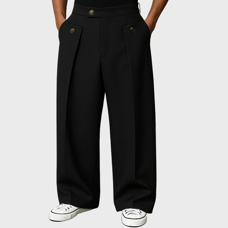 Herrbyxor med stilren vid benform