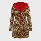 Damsjacka med vändbar design och huva