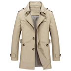 Herrrock med dubbelknäppning och krage