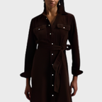 Skjortklänning för dam med knäppning