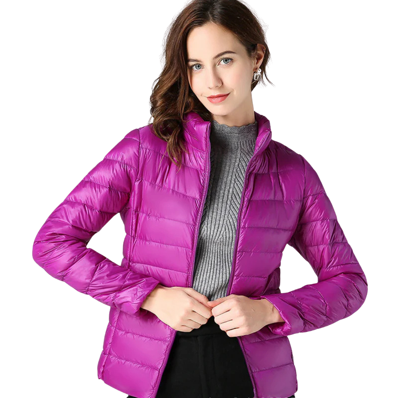 Ultralätt quiltad damjacka för kyliga dagar