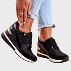 Sportiga damskor med kilklack och hög komfort