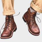 Herrskor med snörning och rund tå